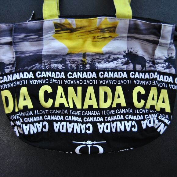 Robin Ruth Canada Shoulder Bag Black Yellow - Picture 3 of 8